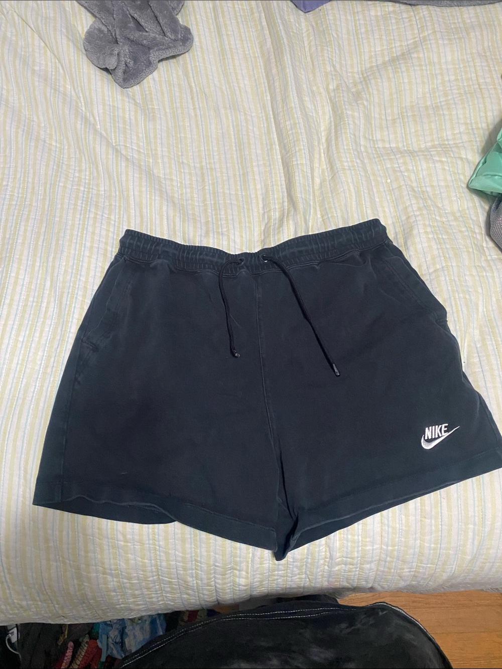 Nike Women's Black Logo Athletic Shorts